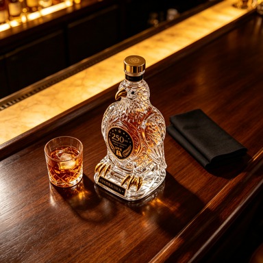 Vintage Collectible Liquor Bottles - Decantador de Cristal Vintage Comemorativo com