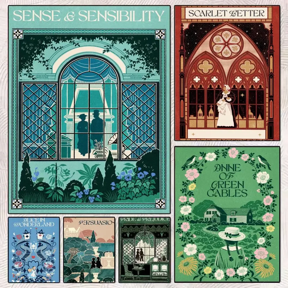 Vintage Collectible Posters - Pintura Vintage de Coleção, Caligrafia, Pôster