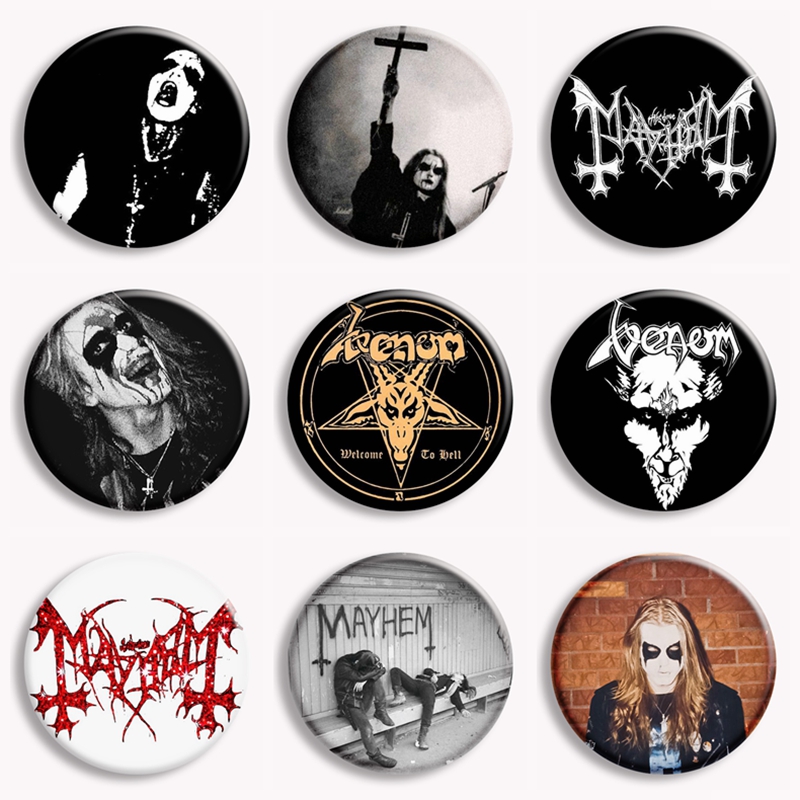 Vintage Collectible Accessories - Rock mayhem banda botão macio pino