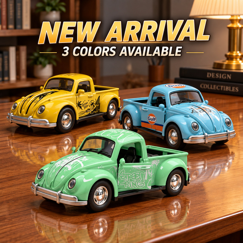Vintage Collectible Trucks - NOVO: Caminhonete Estilo Vintage Beetle 1:36,