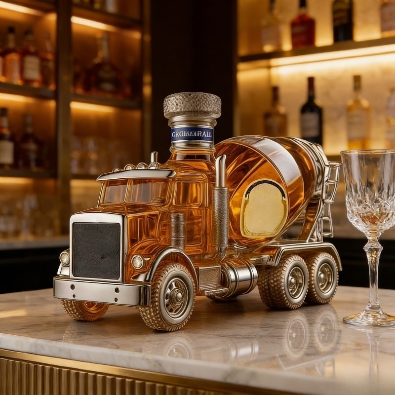 Vintage Collectible Liquor Bottles - Decantador de Uísque de Vidro com