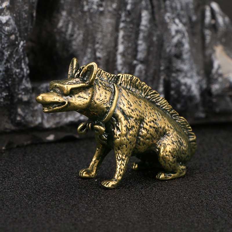 Hyaenidae de latão com olhos,  - Vintage Collectible Accessories avaliação e preço