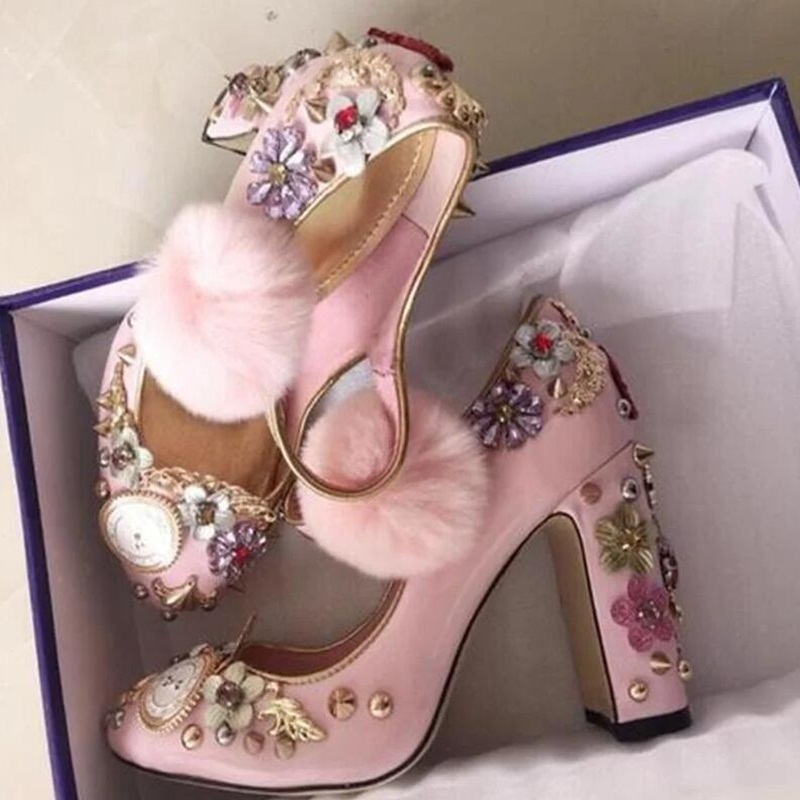 Sapatos de Salto Alto Grosso c - Vintage Watch Crystal avaliação e preço
